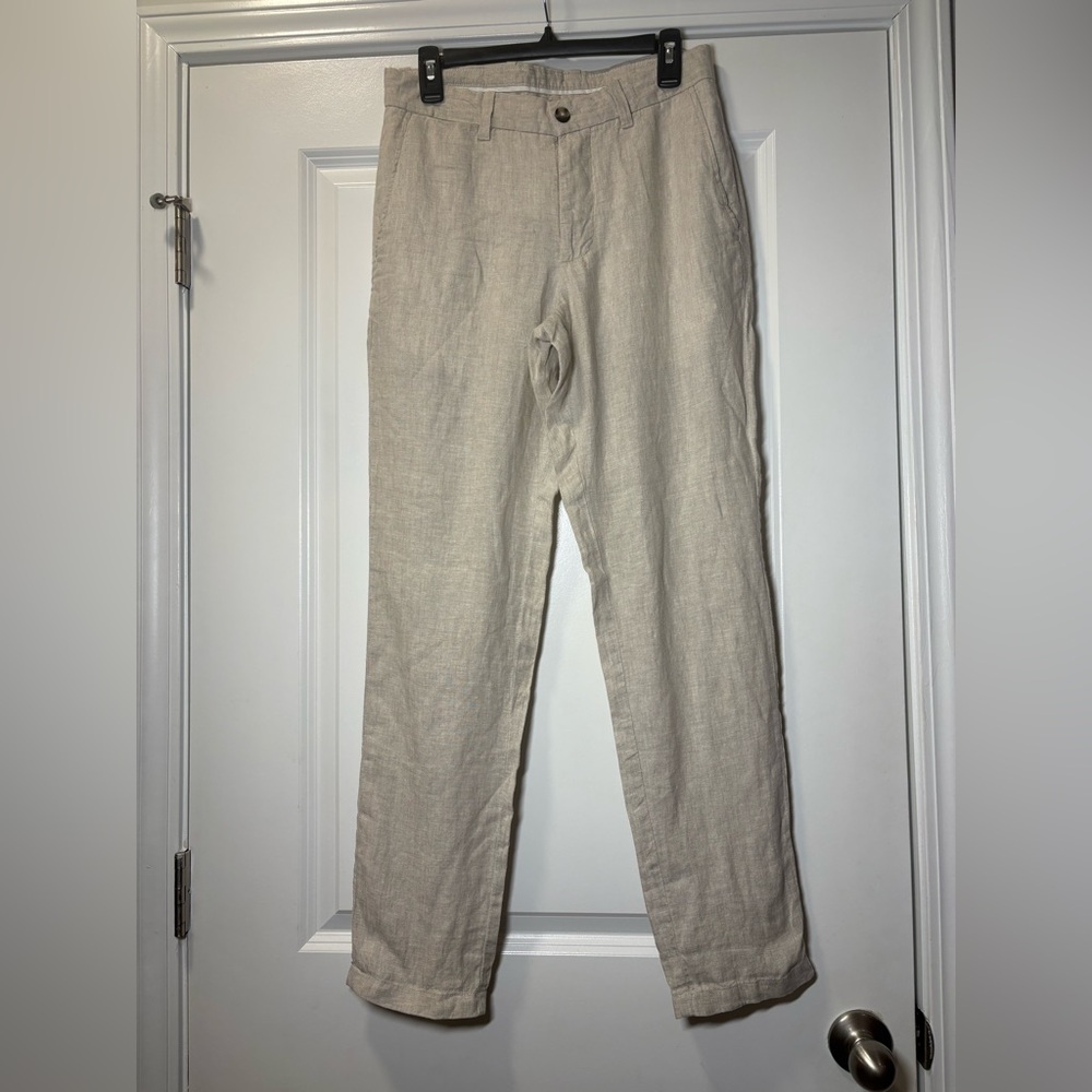Mango Beige‎ Linen Pants